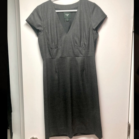DONATED - J Crew Wool Blend Suiting Dress Charcoal Grey Size 6 EUC - Picture 1 of 5